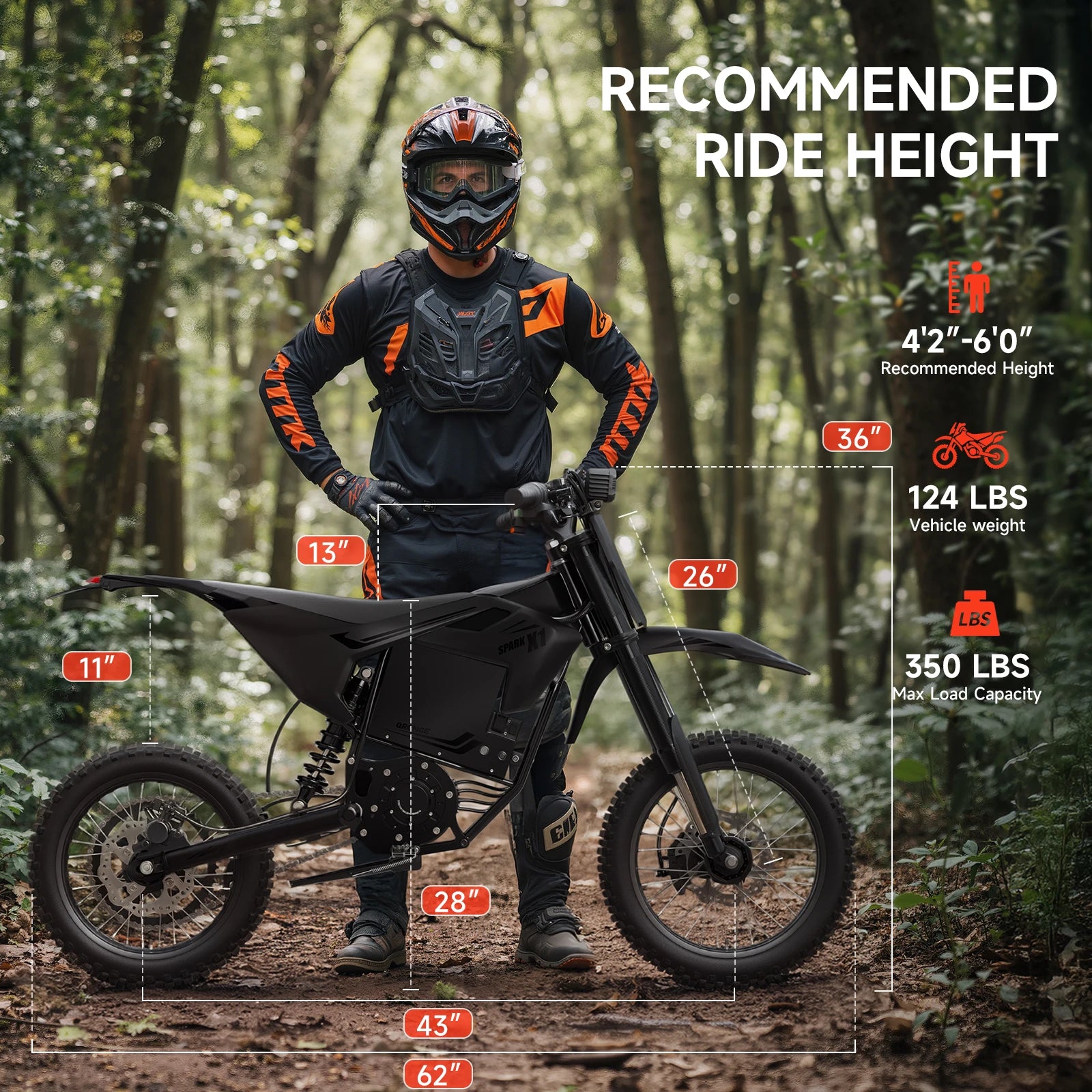 QRONGE X1 Spark Electric Dirt Bike 4500W Peak&Up to 60 Miles 50MPH 60V 28.8Ah Battery E-Bike 14"/12" Fat Tire Electric Motorcycle for Mountain Off-Road Teens Adults + 1 Year Warranty