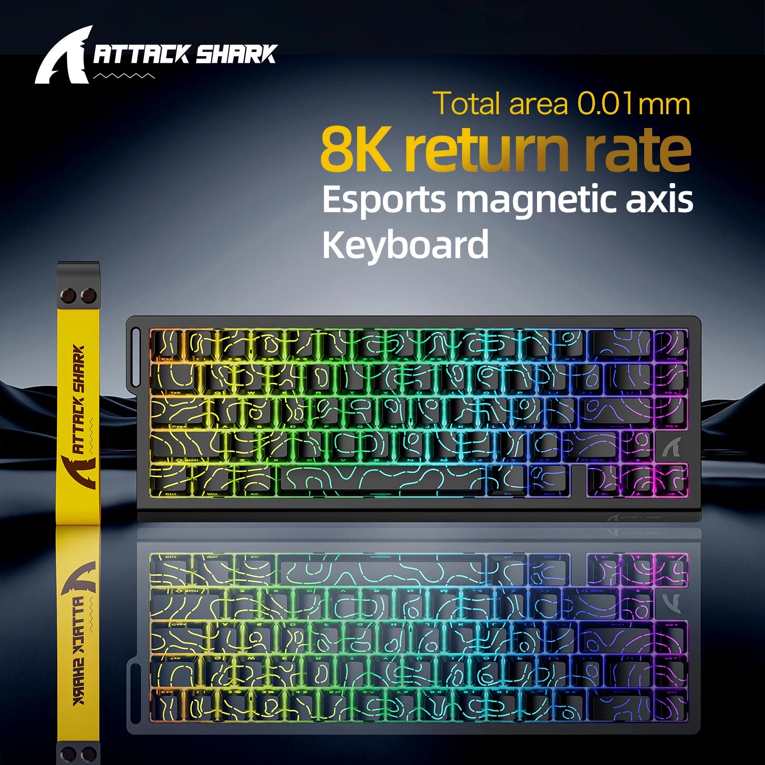 ATTACK SHARK X68HE X68Pro He Magnetic Mechanical Keyboard for Pro Gaming 0.01mm Rapid Trigg 8000Hz SOCD/Rs 0.125ms 128K Rate