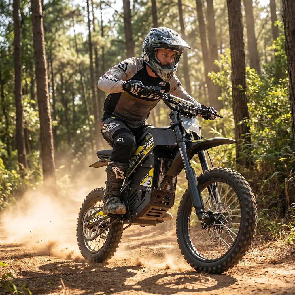 New G1 Electric ebike Dirt Bike 1500W 48V 20.8AH Electric Motorcycle Fat Tire Nitrogen Suspension E Dirt Bike for Teens and Adults
